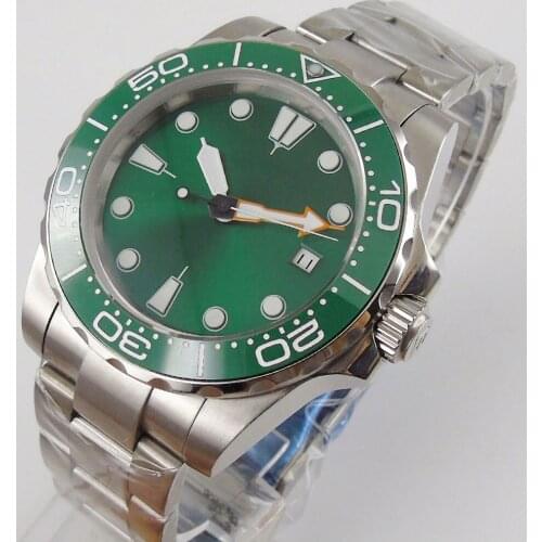 Selfwinding Wristwatch Men MIYOTA ceramic Insert Oyster Strap Deployment Clasp Sapphire Glass