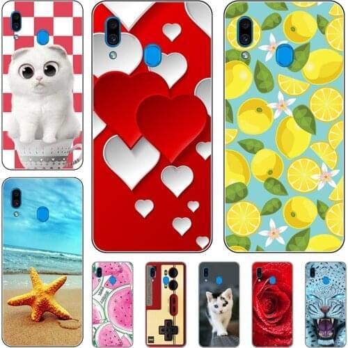 Silicone Cover For Samsung Galaxy A30 A 30 SM-A305F A305F A305 Case Soft TPU Protective Phone Back Case Cartoon Bumper Shell