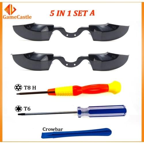 Black New Version LB RB Bumpers Button For Microsoft Xbox One Controller with 3.5mm Jack Port for Xbox One Elite Controller