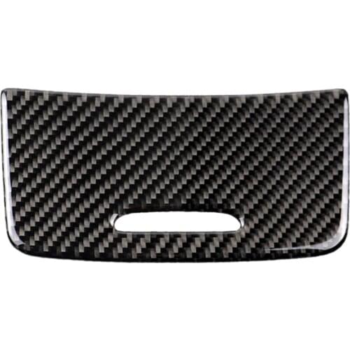 Carbon Fiber Cup Holder Panel Cover Trim Sticker Car Accessorie Panel Cover Trim Sticker Interior Decoration for Mercedes