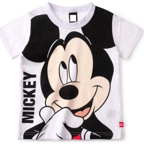 T Shirt Cartoon Daisy Baby Kids Boys Girls Children Cotton Short Sleeve Summer Clothing Minnie Duck Print Tee Yellow Dog Toddler