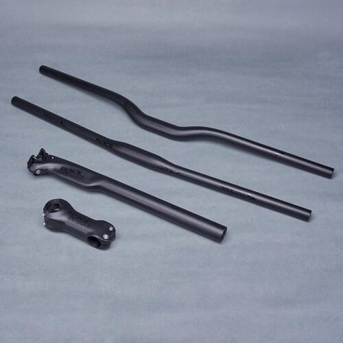 Race Face Next Black Matte Carbon Fibre Bicycle MTB Handlebar Sets Bike Mountain Horizontal / One-shaped Handlebar SeatPost Stem