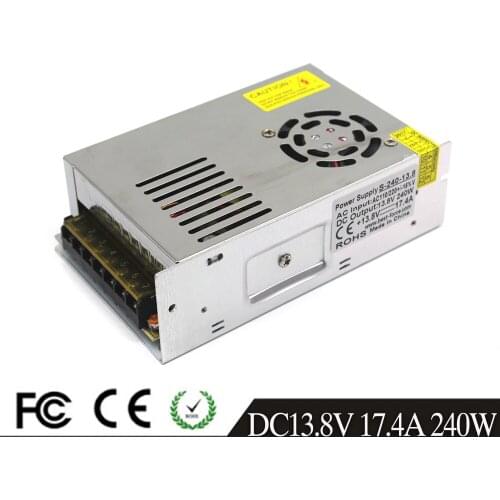 New Arrival LED Switching Power Supplies 13.8V 17.4A 240W Driver 110V 220V Lighting Transformers for Led Lighting Lamp CNC CCTV