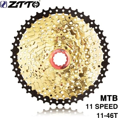 ZTTO MTB Bike 11 speed 46T Cassette Black Gold Mountain Bicycle Parts 11s 22s 11Speed Freewheel K7 11v for XT K7 X1 X01 GX NX 1X