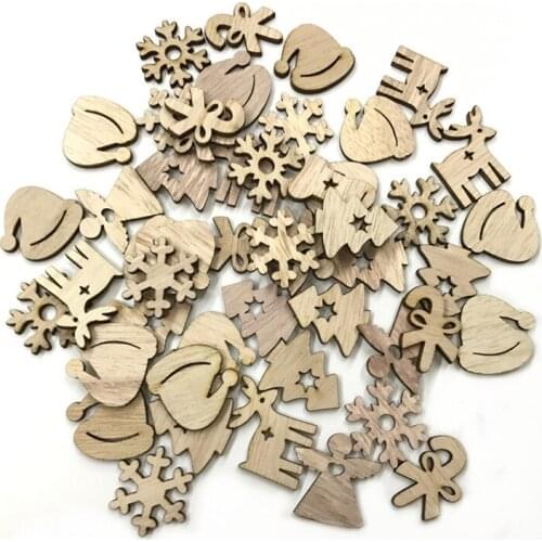500PCS Mixed Wooden Pattern Scrapbooking Art Collection Craft for Handmade Accessory Sewing Home Decoration DIY Embellishments