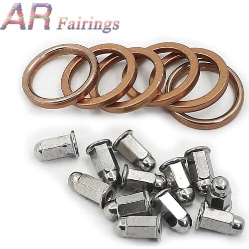 Motorcycle Exhaust Manifold Gasket Repair Set for Honda XR650R XR650L NX650XR600R XL600R XR500R XR500 XL500R XL500S TRX 400