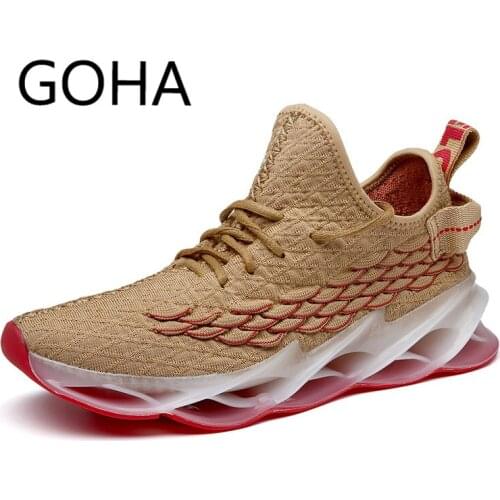 Summer Woven Mens Blade Sneakers Breathable Fashion Fish Scales Shoes Casual Man Big Size 46 Chunky Men Sport Shoes basket homme