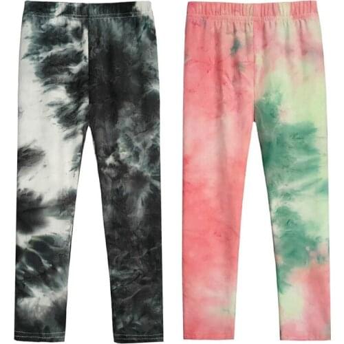 Girls Leggings Summer Spring Children Skinny Pants Elastic Silk Breathable Causal Pencil Pants Printed Kids Leggings 3 4 5 6 8 Y