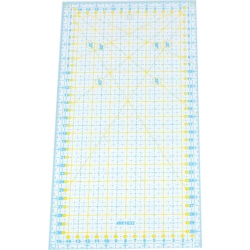 Quliting rulers (metric & imperial) Patchwork Ruler High Grade Acrylic Material Transparent Ruler Scale 16*32CM 1 pcs #M1632