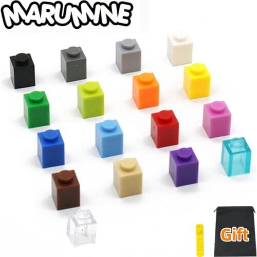 Marumine 150PCS 1x1 Dots Building Bricks MOC Blocks 3005 City Parts DIY Educational Construction Accessories Toys For Kids
