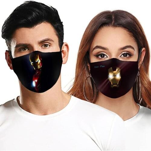 Adult Horror Halloween Masks Funny Cosplay Super Hero Face Towel Decoration Dustproof Reusable Xmas Cotton Women Men Mouth Mask