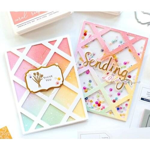 Mmao Crafts Metal Steel Cutting Dies Diamond rectangular frameStencil For DIY Scrapbooking Paper/photo Cards Embossing Dies