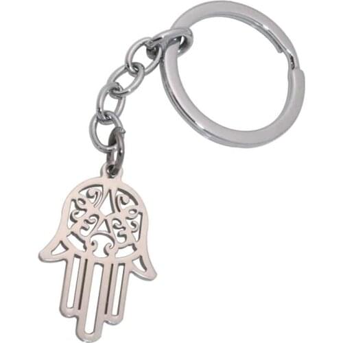 Islam muslim Allah hamsa hand of fatima stainless steel key ring & key chain