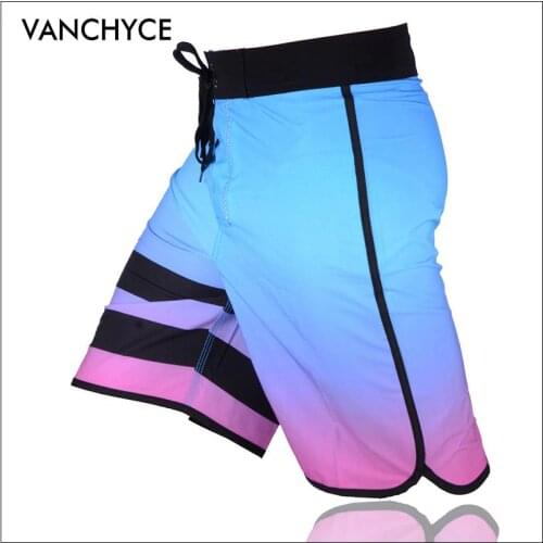 VANCHYCE Solid Mens Shorts Beach Shorts Men Bermuda Short Quick Dry Silver Mens Boardshorts Board Shorts Brand Swimwear Men