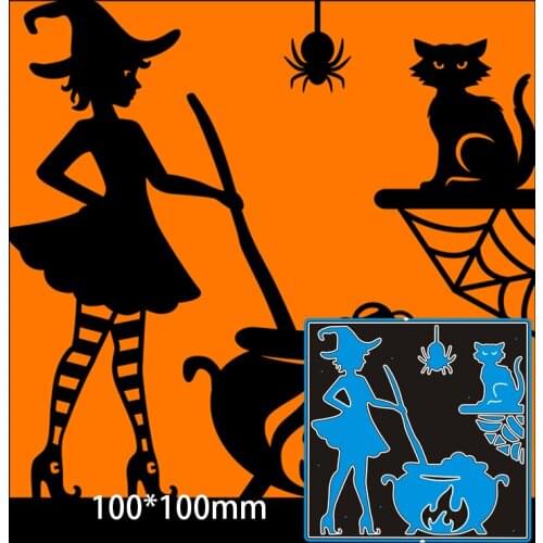 100*100mm HALLOWEEN New Metal Cutting Dies for decor card DIY Scrapbooking stencil Paper Album template Dies