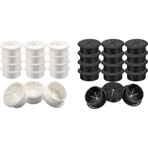 15 Pcs Desk Grommet Cord Wire Hole Cover Set for Office Home PC Desk