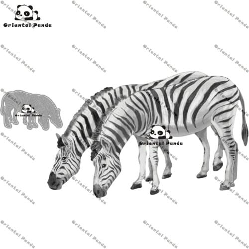 New Dies 2020 Camper Van Metal Two zebras Dies photo album cutting die Scrapbooking Stecil cutting 2021 new metal craft dies