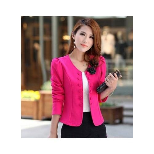 Autumn slim womens double breasted short design long-sleeve cardigan coat female short jacket woman coat