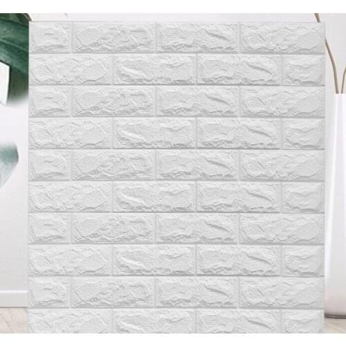 PE Foam 3D Wall Paper Safty Home Decor Wallpaper DIY Wallpaper Brick Living Room Kids Bedroom Decoration Decorative Sticker