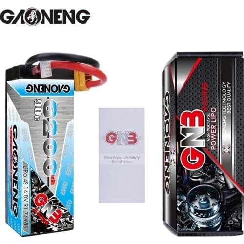 Rechargeable battery GAONENG GNB 14.8V 6200mAh 90C/180C For RC Car Racing Spare Parts With Shell Upgrade LiHV 4S Battery