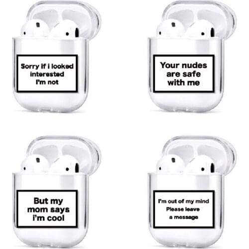 Transparent Earphone Case For AirPods Case Wireless Bluetooth Headphones Hard PC Cover For Apple Air Pods 2 Funda Capa