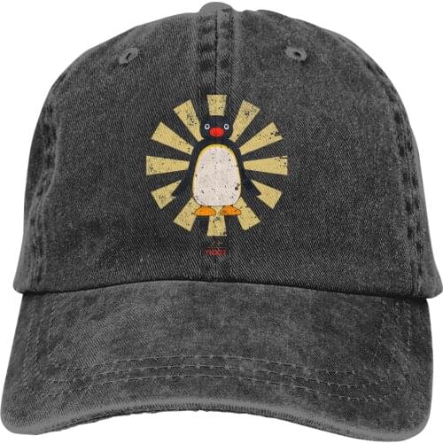 Adjustable Solid Color Baseball Cap Pingu Noot Retro Japanese Washed Cotton Noot Noot Funny Penguin Humor Kawaii Woman Hat