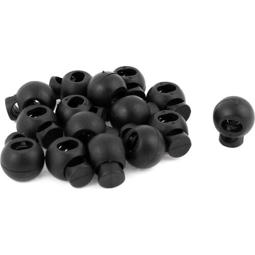 Adjustable Round Toggle Spring Loaded Rope Lanyard Cord Locks 15 Pcs