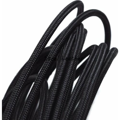 2m/lot Approx 6mm black braided stainless steel cords for bracelets jewelry making diy stainless steel strands for jewelry sale