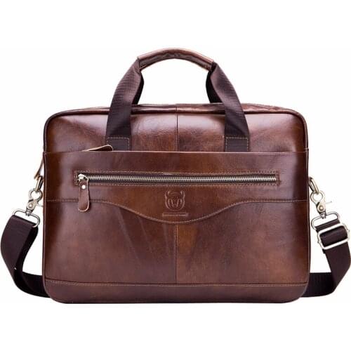 Mens Cowhide Leather Business Messenger Shoulder Cross Body Bag Male Tote HandBag Purse Briefcase Bags