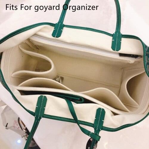 Fits For mini Dog teeth Tote Felt Cloth Insert Bag Organizer Makeup Handbag Organizer Travel Inner Cosmetic Mommy Bags