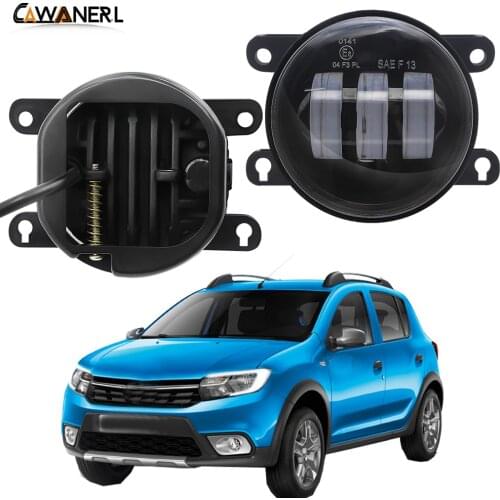 Fog Light Assembly For Renault Sandero / Stepway Hatchback 2008-2015 Car Front Bumper LED Fog Lamp Daytime Running Light H11 12V