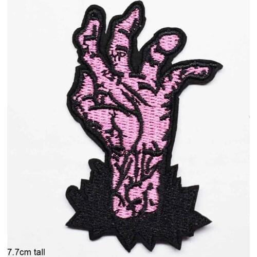 Zombie Fingers Hand Iron On Embroidered Clothes Patches For Clothing Stickers Garment Wholesale