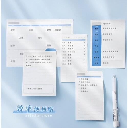 Winzige 30Sheets Sticky Notes 5 Size Memo Pad Paper Bookmarker Marker Stickers Paper Student Office Supplies