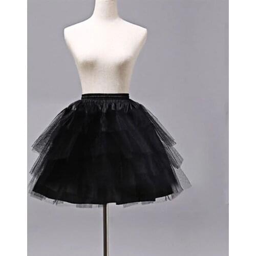Cosplay Maid Wear Lolita Pettiskirt Short no Hoops Petticoat Girls Ballet Mesh Yarn Skirt Petticoats