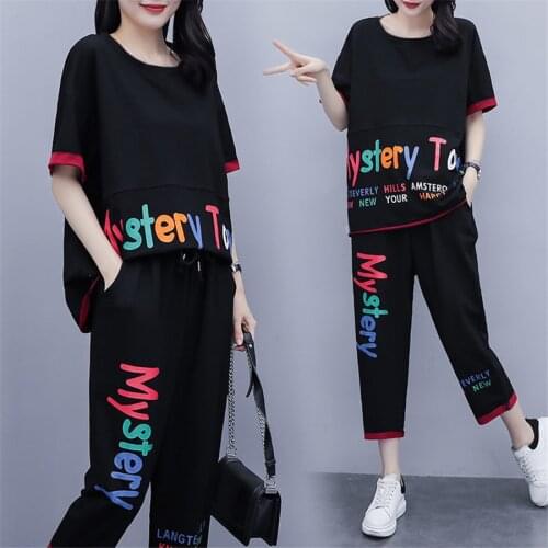 Racksuit Women 2021 New Suit Female Summer Casual Loose Korean womens fashion womens fashion short sleeve 2 piece set women