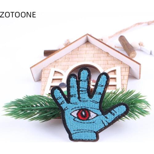 ZOTOONE Hand Patch for Embroidery Iron on Gesture Patches Applications for Clothing Kids DIY Badge T-shirt Jeans Stickers G