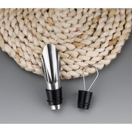 1pc Stainless Liquor Spirit Pourer Flow Wine Bottle Pour Spout Stopper Stainless Steel Cap Pour Spout Stopper Barware