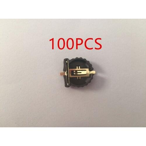 100PCS/lot Black Plastic Housing BS1220-2 Cell Button Battery Holder Plastic Transparent Box For CR1220 Batteries