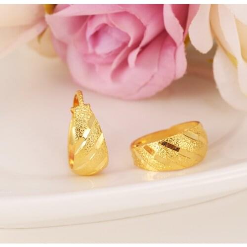 2 pairs Gold earrings women gold plate arab earring/Middle Eastern/Africa Earring/Indian/Brazilian/Dubai jewelry