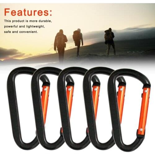 5PCS Large Carabiner Aluminum Alloy Practical Hook Keychain Climbing Equipment Multi-function Carabiner 3.98cm*7.61cm