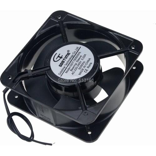 5Pcs Gdstime AC 220V 240V 2Wire 15cm Cooling Exhaust Fan 150mm 15050
