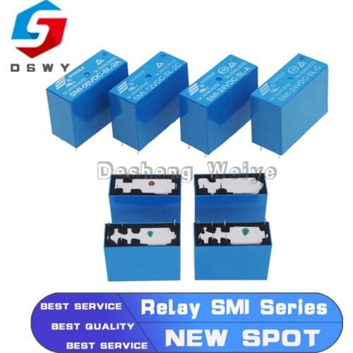 5Pcs Power Relay SMI-05VDC-SL-A/12VDC/24VDC 4pin New Spot