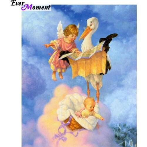 5D DIY Diamond Painting Crystal Girl Needlework Mosaic Square Full Pattern Diamond Embroidery Angel Eye duck Set Painting ASF249