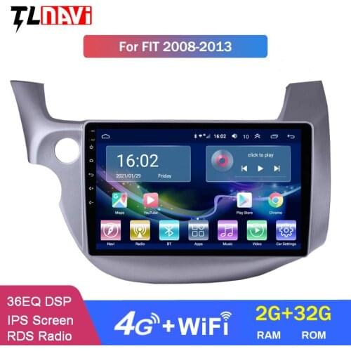 4G LTE 2G RAM 10.1 Inch Full Touch Screen Car Radio GPS Navigation For Honda FIT Jazz 2008-2013 Stereo System