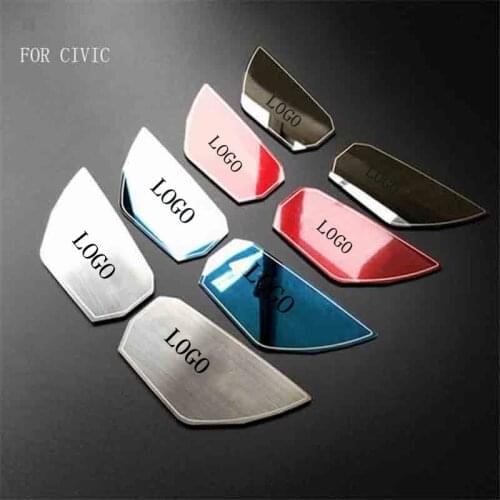 STAINLESS STEEL INTERIOR DOOR HANDLE BOWL TRIM PAD STICKERS FIT FOR HONDA CIVIC 2016 2017 10TH CAR STYLING 4PCS/SET