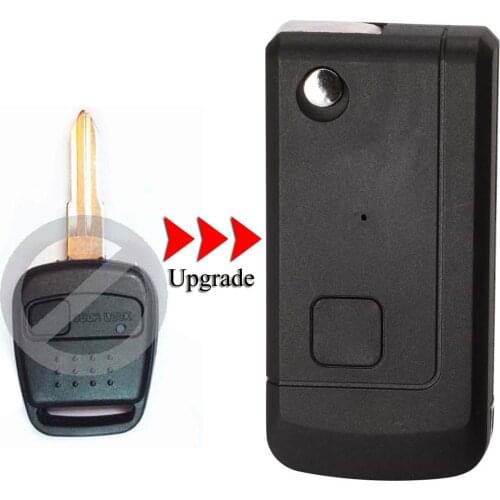 Kutery Upgrade Folding Car Key Shell For Nissan BlueBird Lannia Elgrand X-Trail 1Button With Uncut Blade Remote Car Case Cover