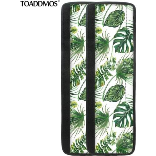 TOADDMOS Monstera Pattern Fridge Door Handle Protector Pad Refrigerator Door Knob Cover Kitchen Appliance House Accessories