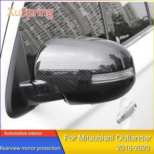 Rearview Mirror Cover Electroplating Protective Shell Decorative Cover Patch for Mitsubishi Outlander 2016 2018 2019 2020 2021