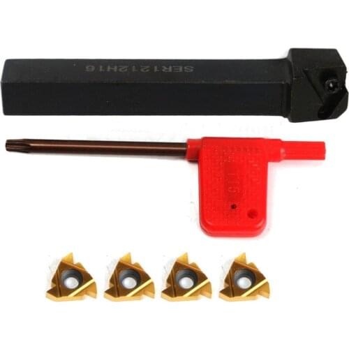 Wholesale 1pc SER1212H16 Tool Holder Boring Bar + 4pcs 16ER AG60 Inserts with Wrench For CNC Turning Tool