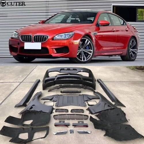 F06 F12 F13 M6 style fiber glass front bumper Rear bumper side skirts fenders For BMW F06 F12 F13 M6 body kit 12-16